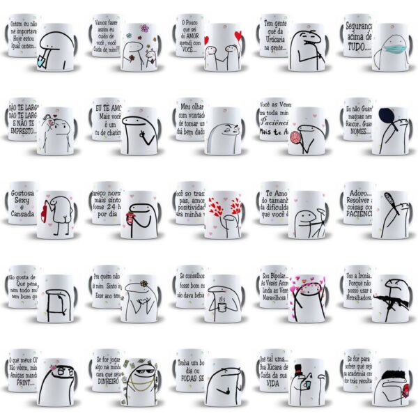 83 Artes Caneca Flork Editáveis Em Corel Draw Sublimação