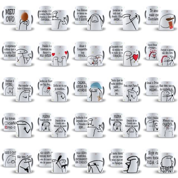 83 Artes Caneca Flork Editáveis Em Corel Draw Sublimação