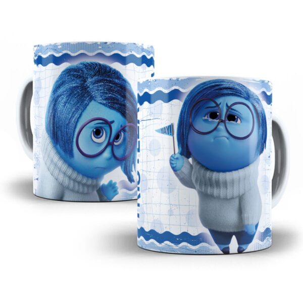9 Estampas Caneca Divertida Mente 2 Alegria Tédio Inveja