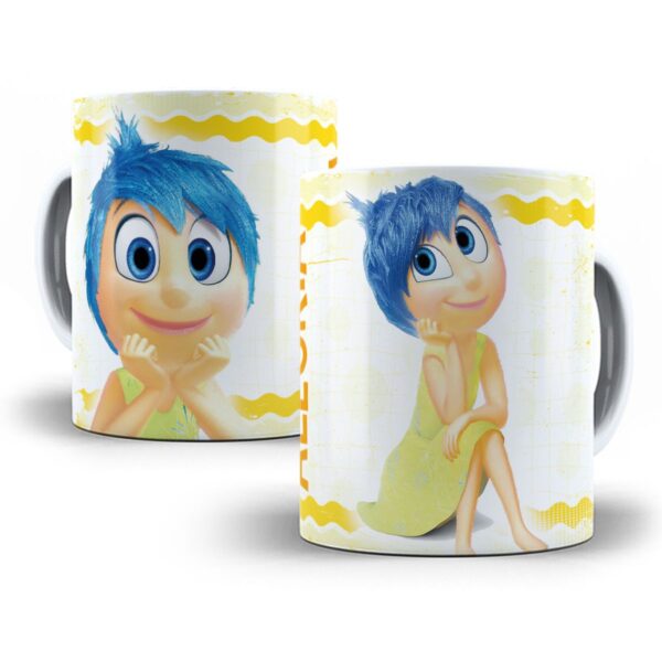 9 Estampas Caneca Divertida Mente 2 Alegria Tédio Inveja