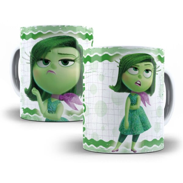 9 Estampas Caneca Divertida Mente 2 Alegria Tédio Inveja
