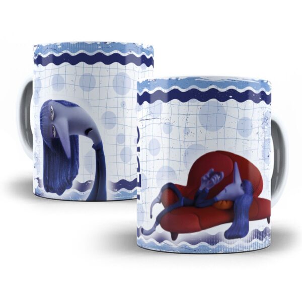 9 Estampas Caneca Divertida Mente 2 Alegria Tédio Inveja