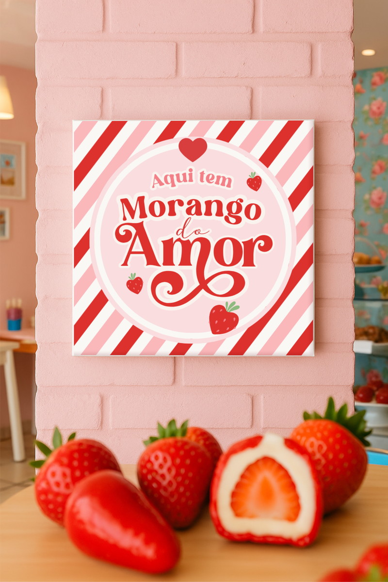Adesivos e Tags Morango Amor - Canva - Arquivo p/ Embalagem 3 Adesivos e Tags Morango Amor - Canva - Arquivo p/ Embalagem