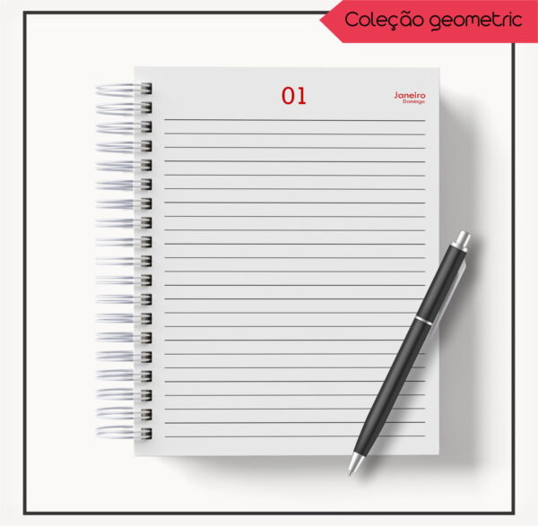 Agenda 2023 Masculina Geométrico Cinza