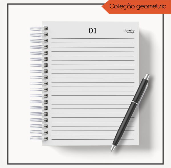 Agenda 2023 Masculina Geométrico Laranja