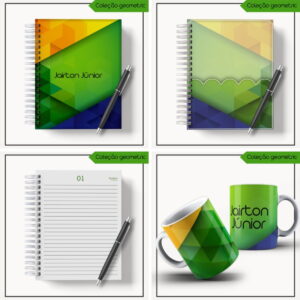 Agenda 2023 Masculina Geométrico Verde - Arquivo Digital
