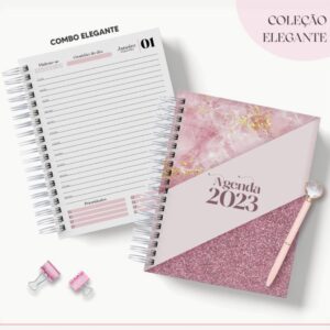 Agenda 2023 Rosa com Glitter