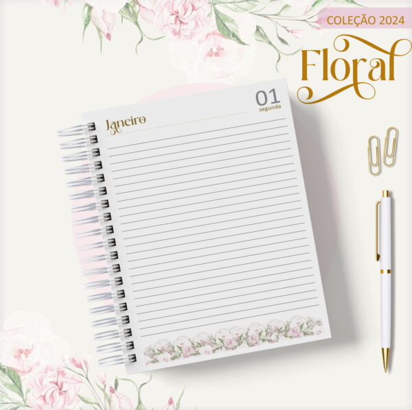 Agenda 2024 Floral Rosa Clean
