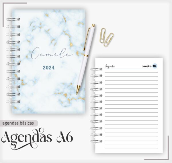 Agenda 2024 Marble Azul