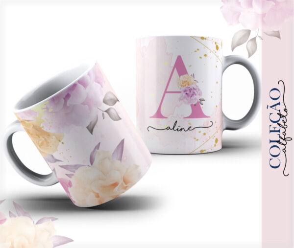 Agenda Alfabeto Floral Rosa