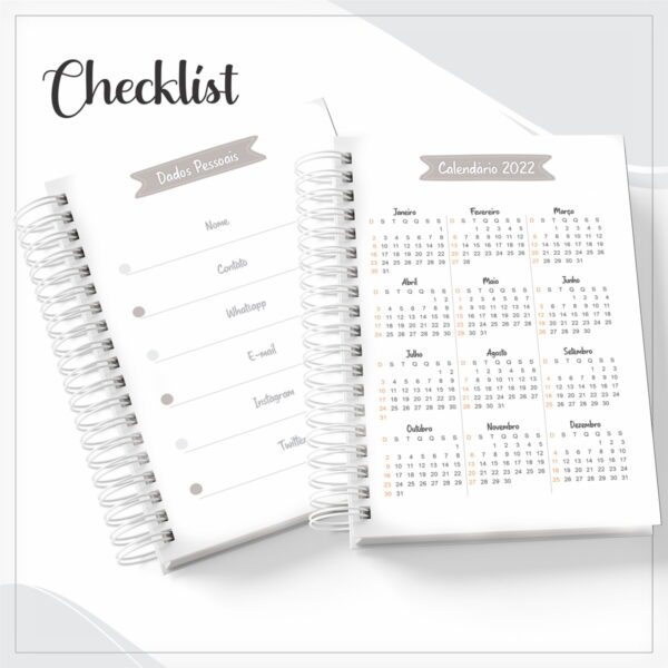 Agenda Checklist Masculina Azul