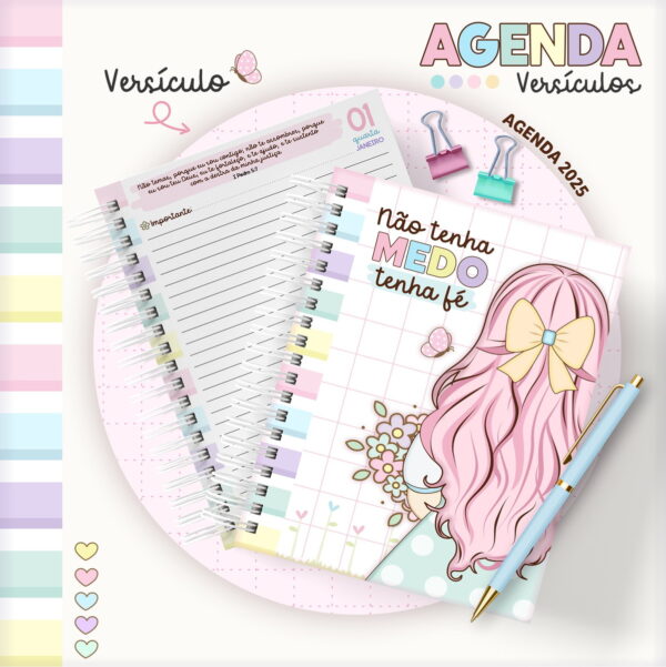 Agenda Cristã Versículos - Png e pdf