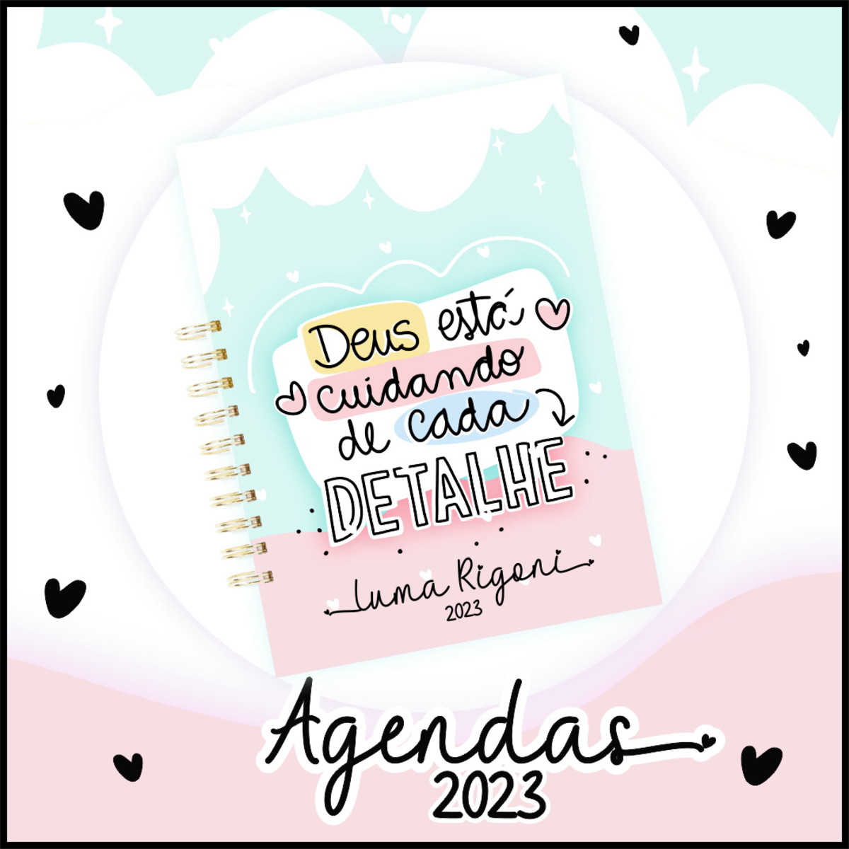 Agenda Datada 2023 Lettering - Arquivo Digital 1 Agenda Datada 2023 Lettering - Arquivo Digital