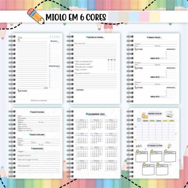 Agenda Escolar Colorida