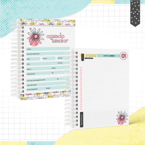 Agenda Escolar Floral