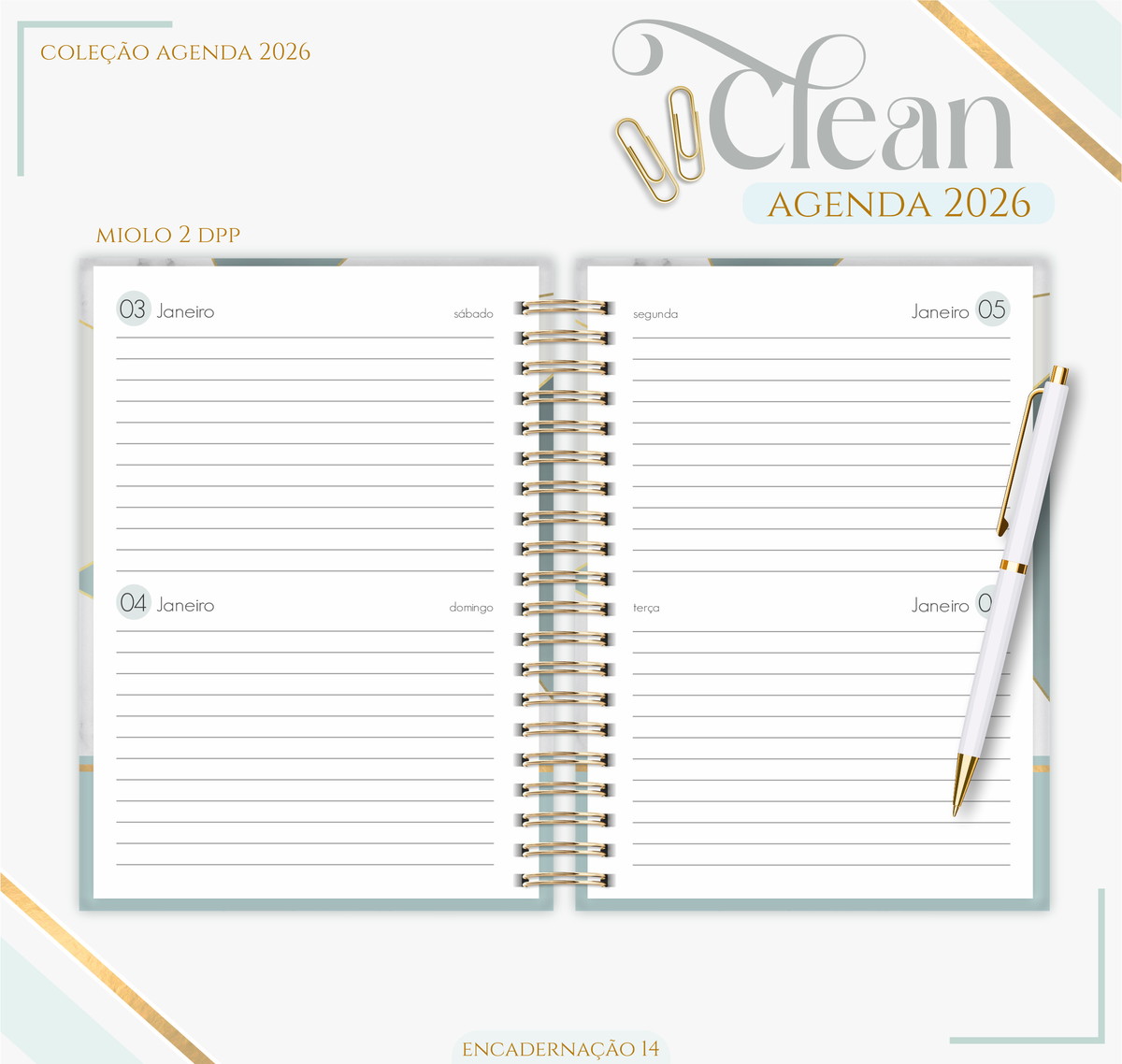 Agenda Feminina Basic Marble 2026 - Arquivo Digital 3 Agenda Feminina Basic Marble 2026 - Arquivo Digital