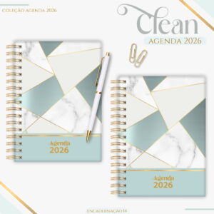 Agenda Feminina Basic Marble 2026 - Arquivo Digital