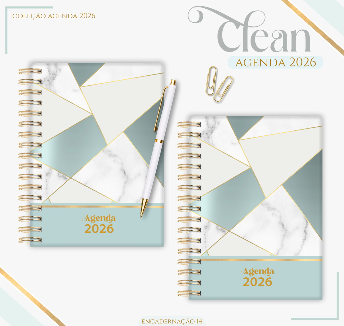 Agenda Feminina Basic Marble 2026 - Arquivo Digital 1 Agenda Feminina Basic Marble 2026 - Arquivo Digital