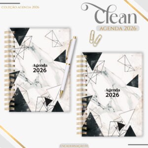 Agenda Feminina Black Basic 2026 - Arquivo Digital