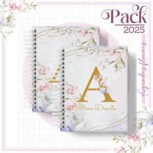 Agenda Feminina Floral Lilás 2025