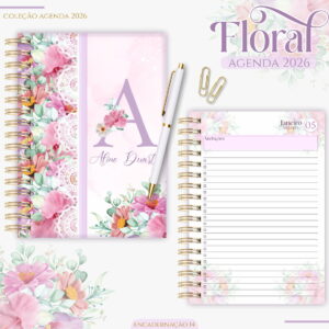 Agenda Feminina Floral Lilás 2026 - Arquivo Digital 7 Agenda Feminina Floral Lilás 2026 - Arquivo Digital