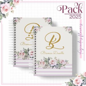 Agenda Feminina Floral Minimalista 2025