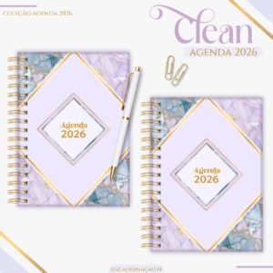 Agenda Feminina Lilás Basic 2026 - Arquivo Digital