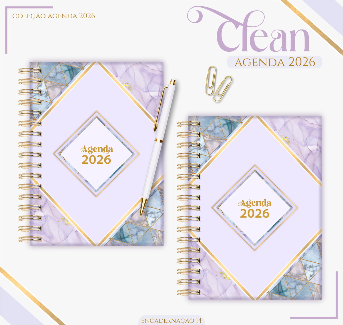 Agenda Feminina Lilás Basic 2026 - Arquivo Digital 1 Agenda Feminina Lilás Basic 2026 - Arquivo Digital