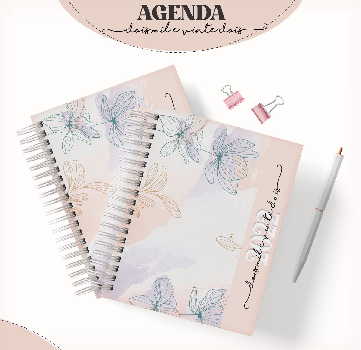 Agenda Feminina Verde com Lilás - Arquivo Digital 1 Agenda Feminina Verde com Lilás - Arquivo Digital
