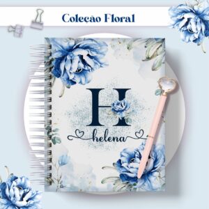 Agenda Floral Azul Datada 2023