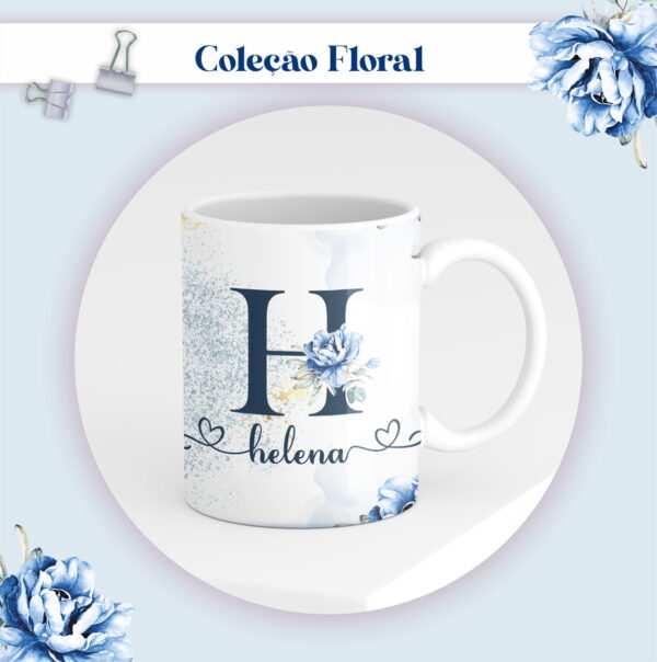 Agenda Floral Azul Datada 2023