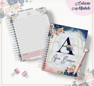 Agenda Floral Azul - Datada 2023