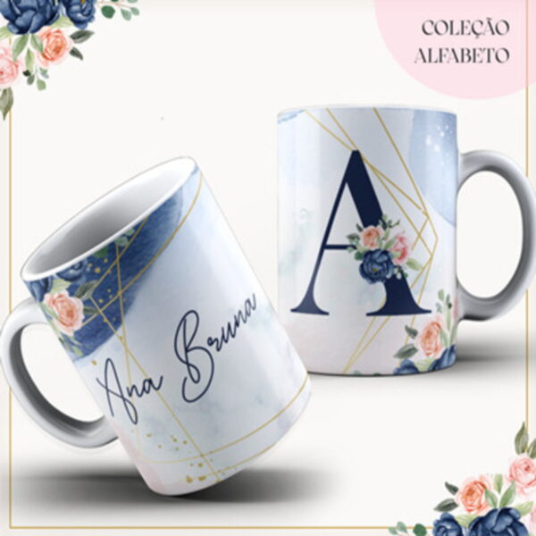 Agenda Floral Azul - Datada 2023