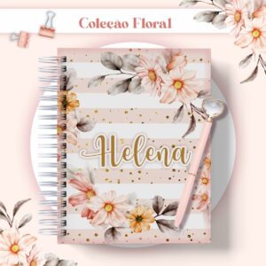 Agenda Floral Listrado Datada 2023