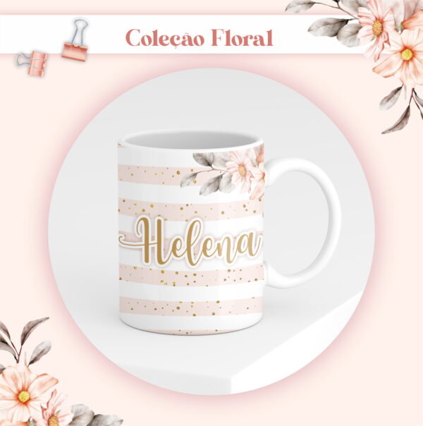 Agenda Floral Listrado Datada 2023