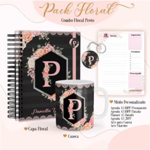 Agenda Floral Preto 2023