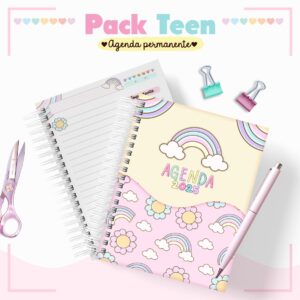 Agenda Infantil Permanente Arco Iris Candy