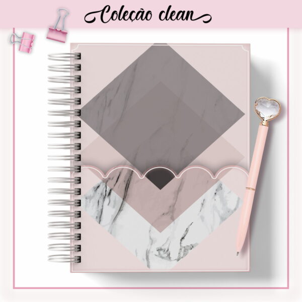 Agenda Mármore Rosa Datada 2023
