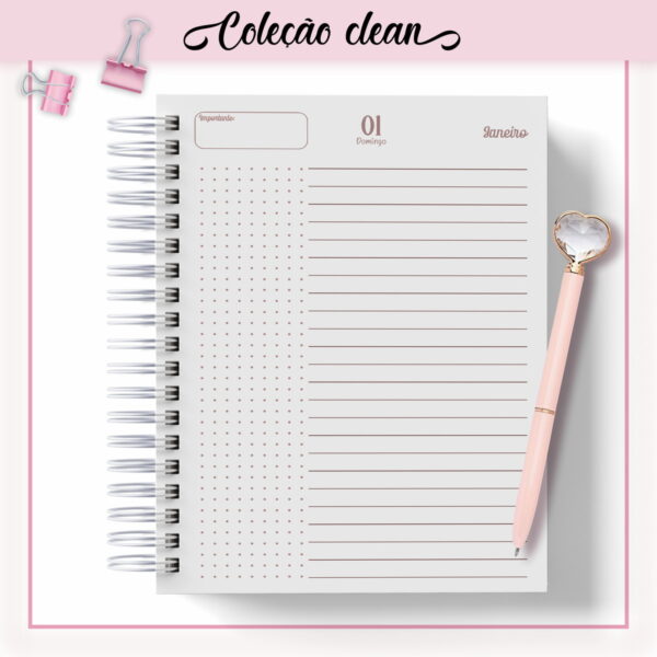Agenda Mármore Rosa Datada 2023