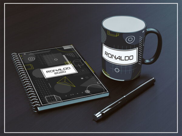 Agenda Masculina + Arte para caneca