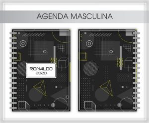 Agenda Masculina + Arte para caneca