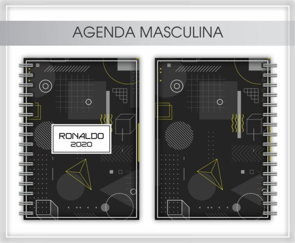 Agenda Masculina + Arte para caneca