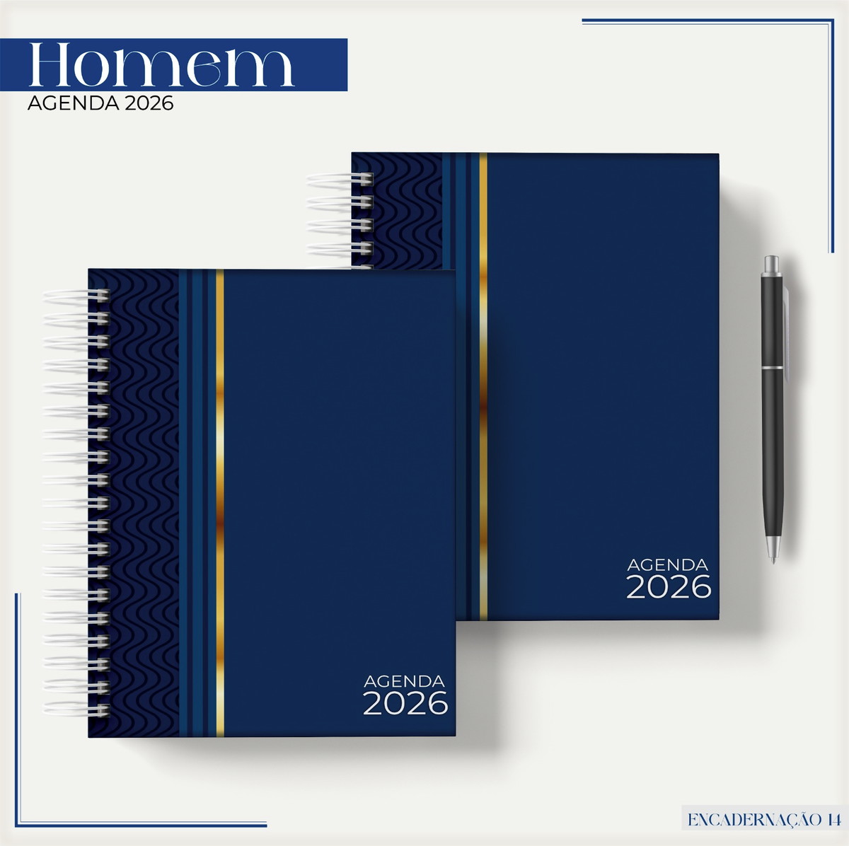 Agenda Masculina Azul 2026 - Arquivo Digital 1 Agenda Masculina Azul 2026 - Arquivo Digital