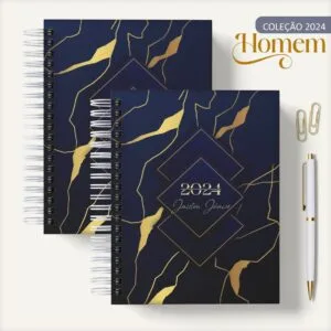 Agenda Masculina Azul e Dourado- Arquivo Digital 13 Agenda Masculina Azul e Dourado- Arquivo Digital