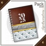 Agenda Masculina Couro Marrom 2025