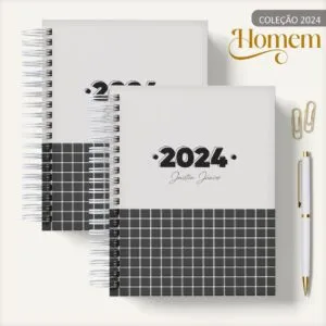 Agenda Masculina Quadrinho Preto 8 Agenda Masculina Quadrinho Preto