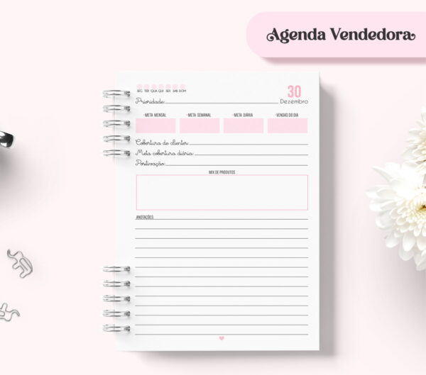 Agenda Permanente Datada Vendedora