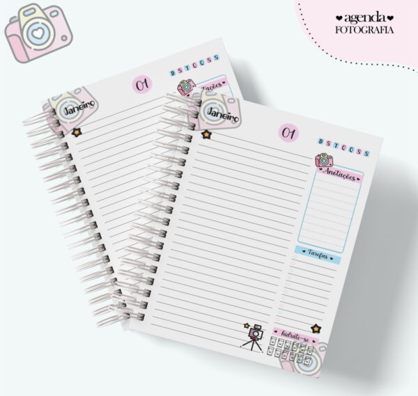 Agenda Profissão Fotógrafa Feminino