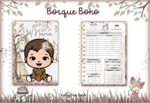 Agenda Rotina do Bebê Bosque Menina