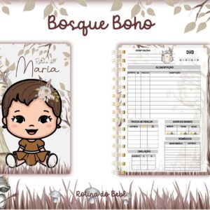 Agenda Rotina do Bebê Bosque Menina